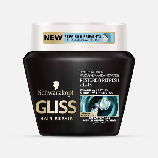 Gliss Hair Repair Mask with Liquid Keratin for Coverd Hair - 300ml