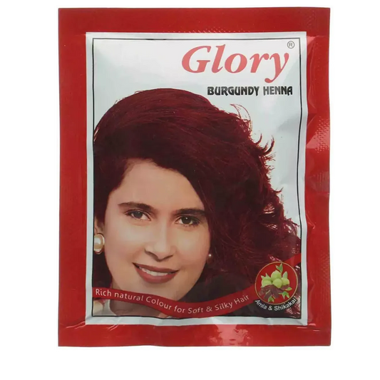 Glory | Colored Henna Sachet Burgundy 10gm | 1 bag