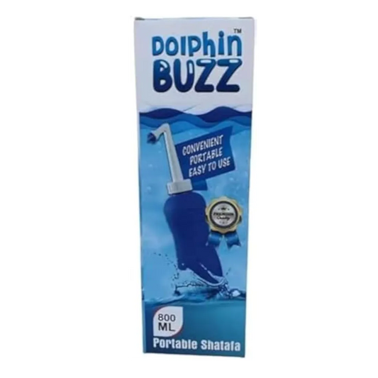 Dolphin | Buzz Portable Shattaf with an Extendable Curved Nozzle and Waterproof Travel Bag | 800 ml