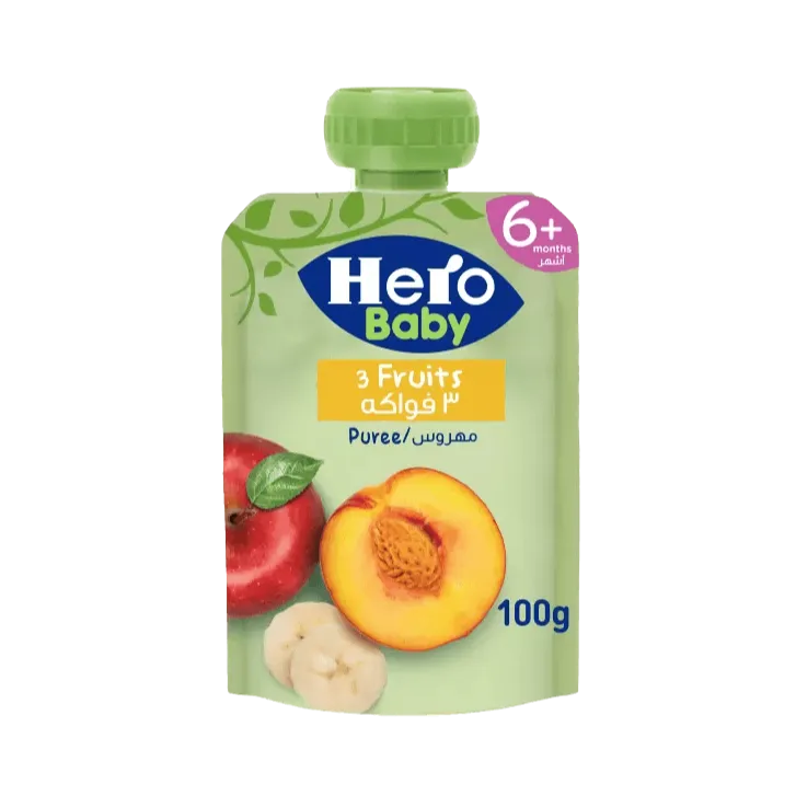 Hero baby | Pouch 3 Fruits | 100gm