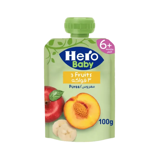 Hero baby | Pouch 3 Fruits | 100gm