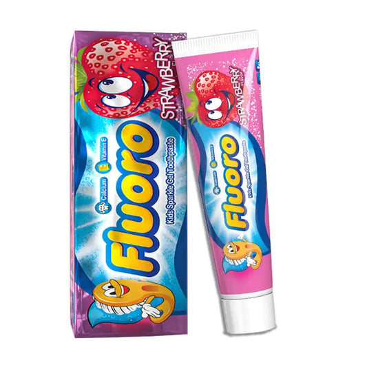 Fluoro Kids Sparkle Gel Toothpaste With Strawberry Flavour 50 Gm