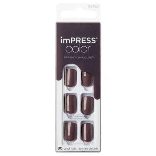 Kiss | Impress Color One Step Press-On Manicure Kit Try Gray | 30 Pcs