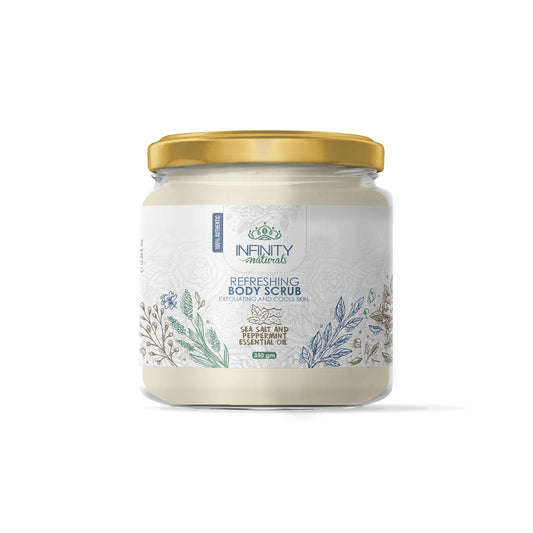 Infinity | Naturals Refreshing Body Scrub with Sea Salt Lavender and Peppermint Essential Oil | 200gm