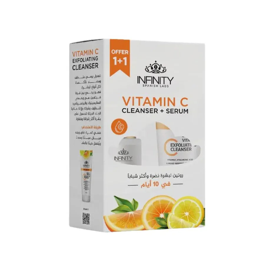 Infinity | Vitamin C Exfoliating Cleanser | 200ml + Vitamin C Serum | 40ml