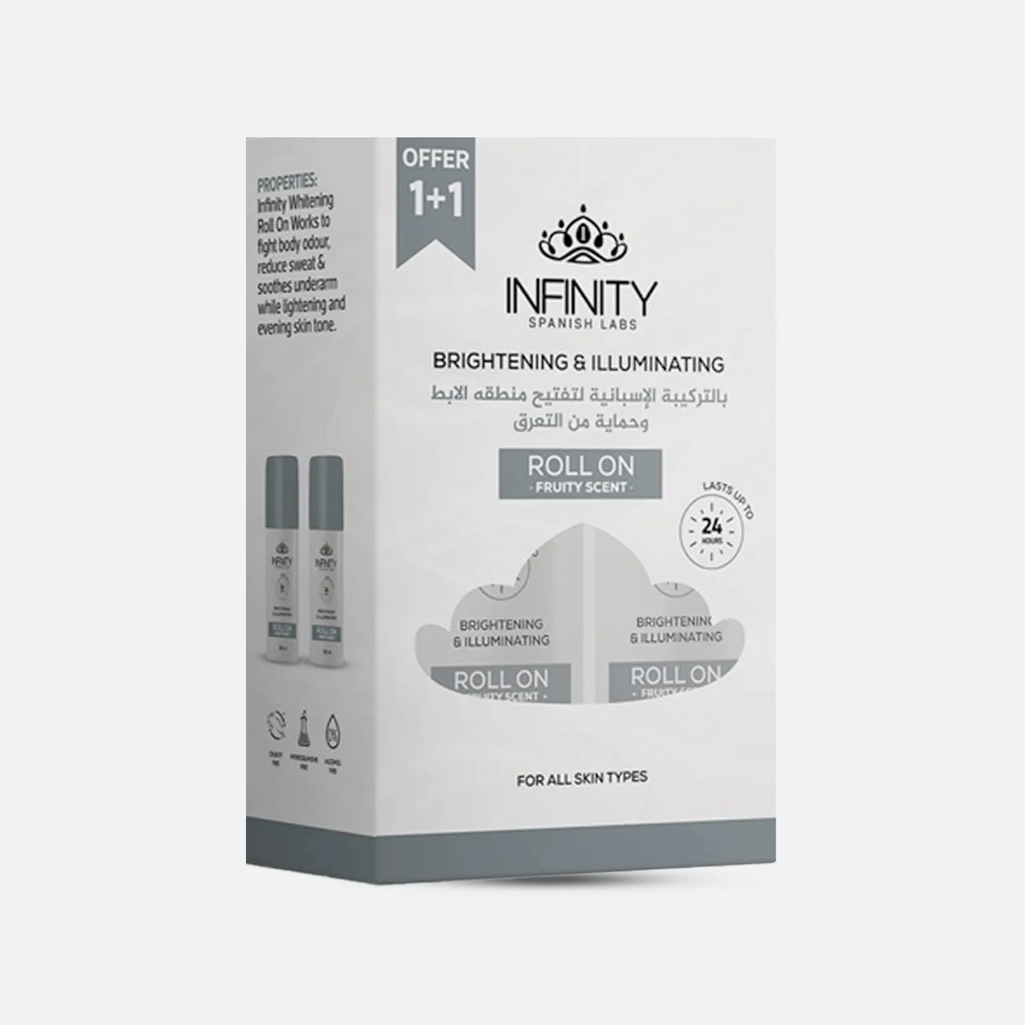 1+1 Infinity | Whitening Roll On - Fruity Scent | 80ml