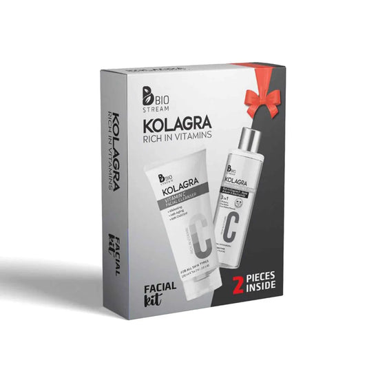 Kolagra | Brightening Face Toner 3 In1 | 200Ml + Vitamin C Facial Cleanser | 200Ml