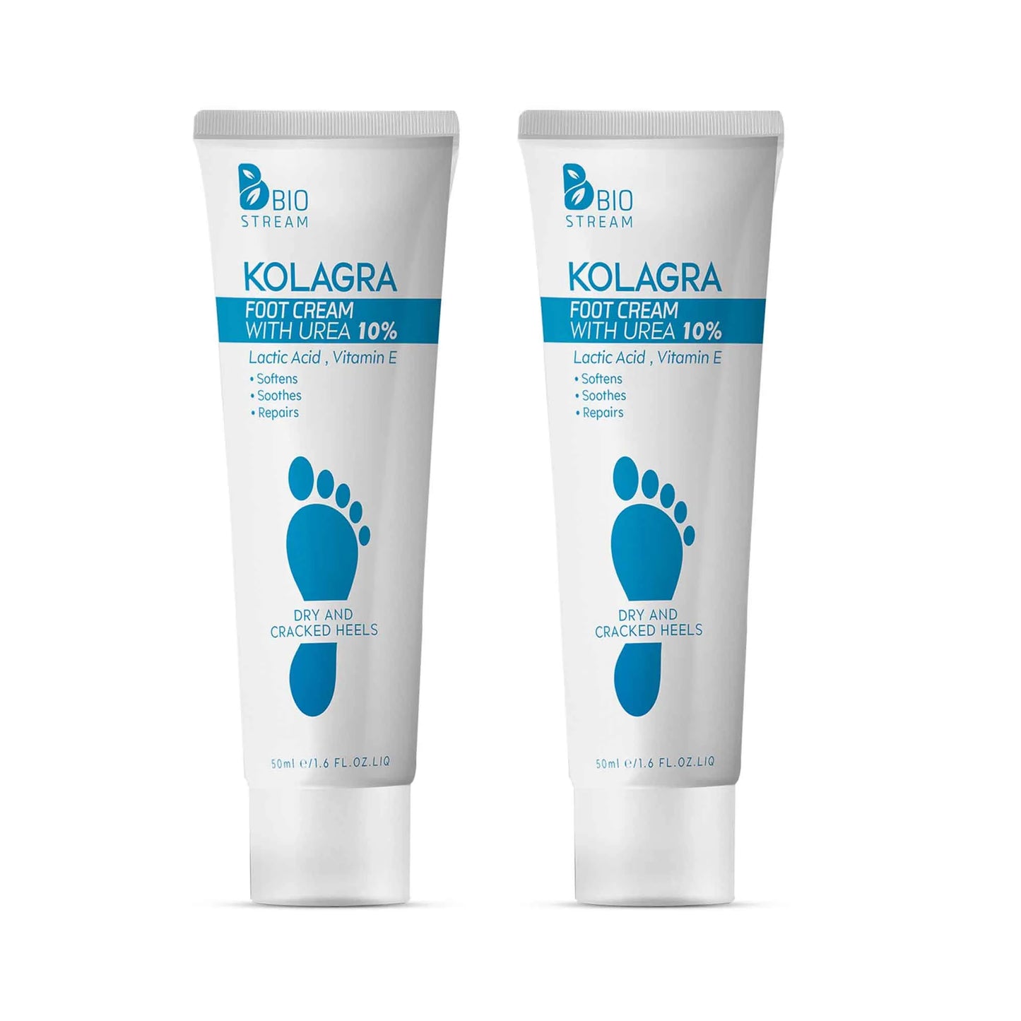 1+1 Kolagra | Foot Cream for Dry & Cracked Heels with Urea 10% | 50ml