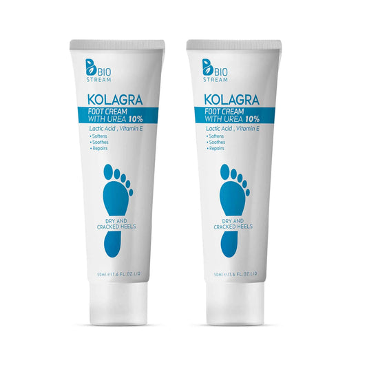 1+1 Kolagra | Foot Cream for Dry & Cracked Heels with Urea 10% | 50ml