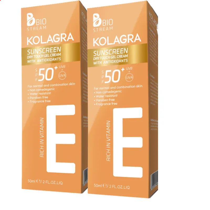 1+1 Kolagra | Sunscreen Sun Dry Touch Gel Cream SPF50+ for Normal & Combined Skin | 50ml