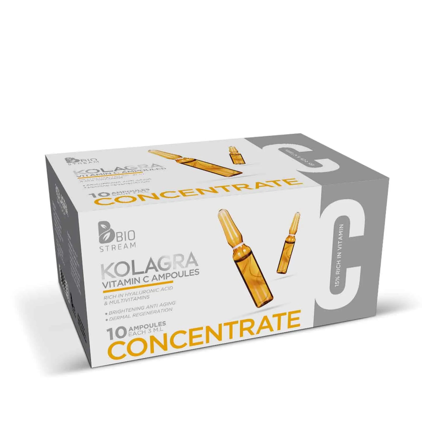 Kolagra | Vitamin C 15% Concentrate Ampoules | 10 Ampoules