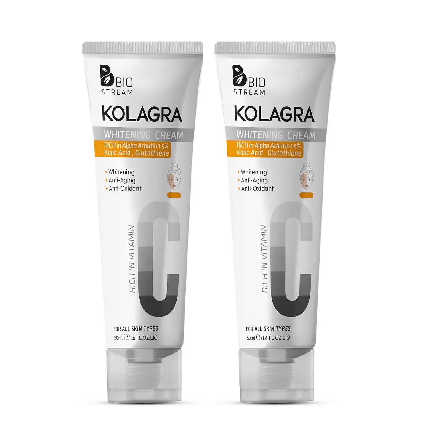 1+1 Kolagra | Whitening Cream for Face with Alpha Arbutin | 50ml