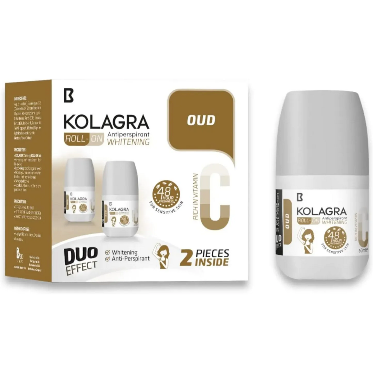 1+1 Kolagra | Whitening Roll on Oud | 60ml