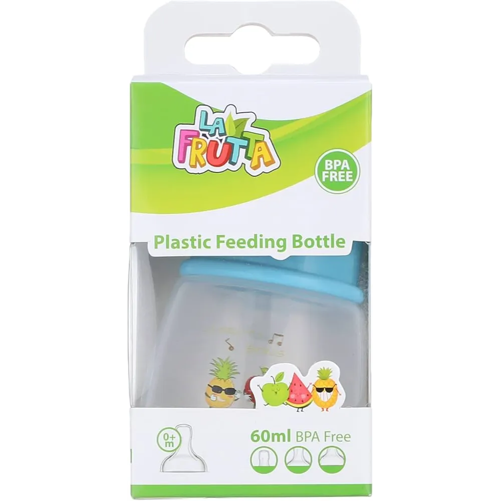 La Frutta | Plastic Feeding Baby Bottle Multicolor | 60ml