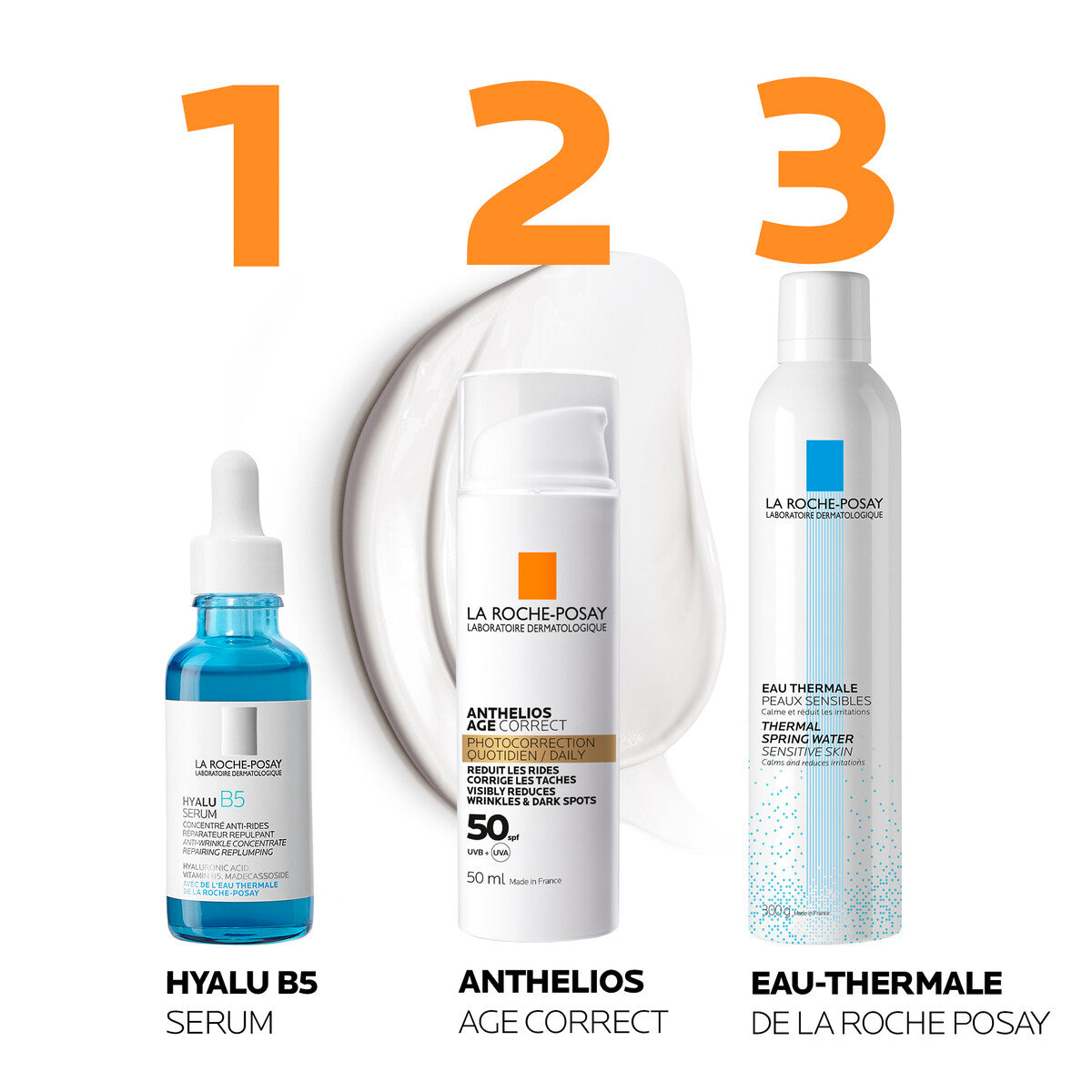 La Roche-Posay Anthelios Age Correct morning skincare routine
