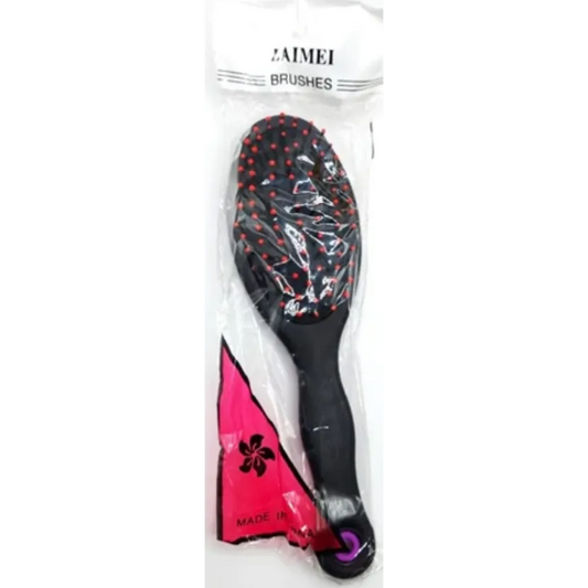 Laimei | Red & Black Oval Hairbrush | 1 Pcs