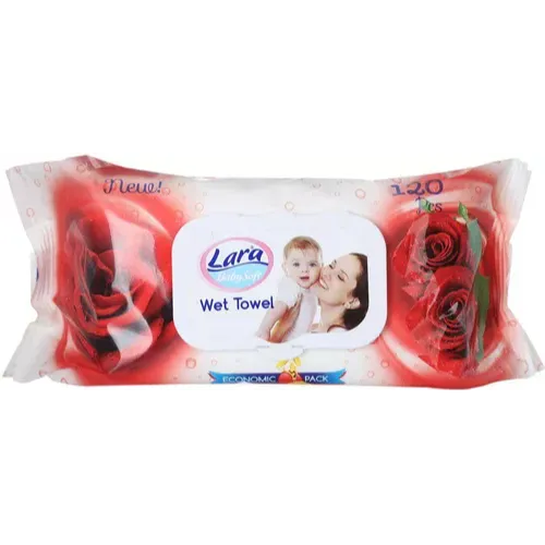 Lara | Baby Soft Wet Towel Wipes With Rose | 120 Wipes