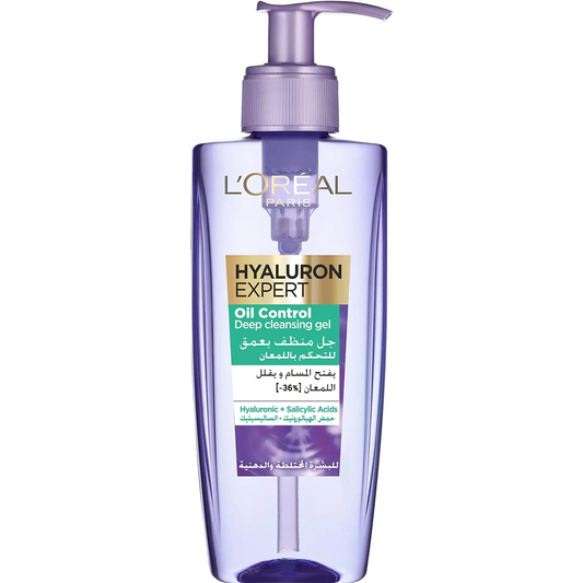 L'Oréal Paris | Hyaluron Expert | Oil Control Deep Cleansing Gel With Hyaluronic Acid | 200ml