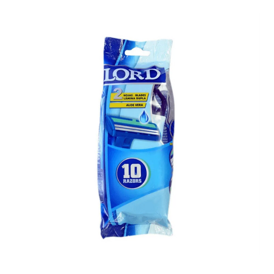 Lord | 10 Disposable Razors Twin Blade with Lubricating Strip