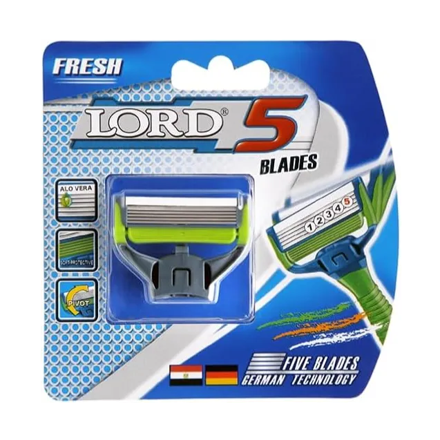 Lord | Fresh 1 Cartridge Blade with 5-Blade and Glide Strip with Aloe Vera in a Blister Pack