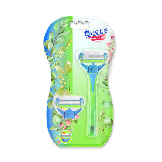 Lord | Queen Five Blade Razor + 1 Blade Spare Flexible Swiveling Head and A Glide Strip with Aloe Vera