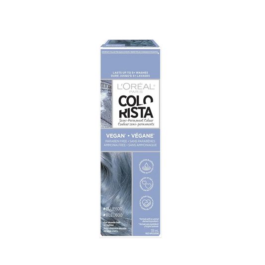 L'Oréal Paris | Colorista Semi Permanent Hair Color for Bleached or Blonde Hair, 01 Metallic Blue