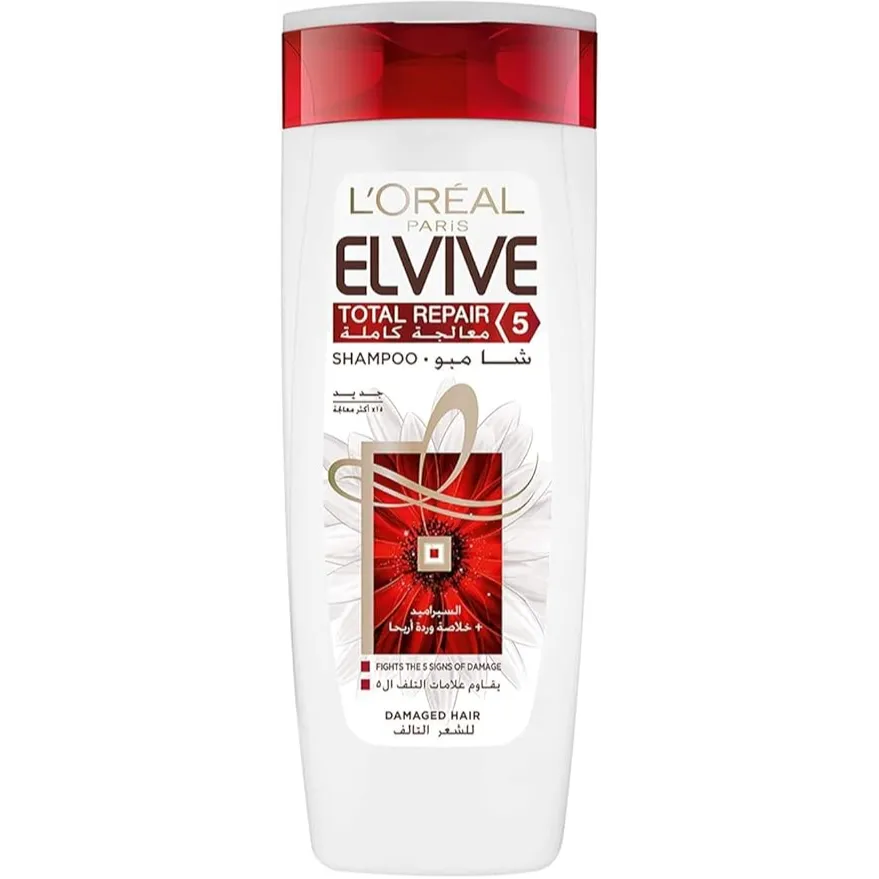 L'Oreal Paris | Elvive Total Repair 5 Shampoo with Rose of Jericho Extract & Ceramide for Damaged Hair | 200ml