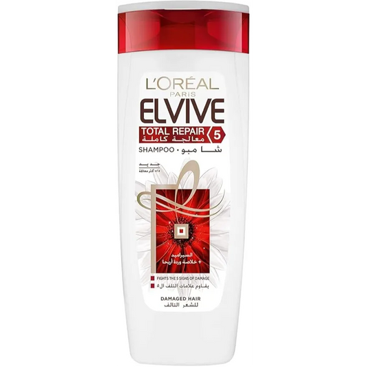 L'Oreal Paris | Elvive Total Repair 5 Shampoo with Rose of Jericho Extract & Ceramide for Damaged Hair | 200ml