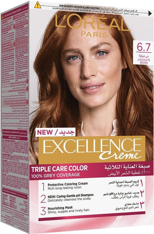 L'Oréal Paris Excellence Crème Permanent Hair Color 6.7 Chocolate Brown