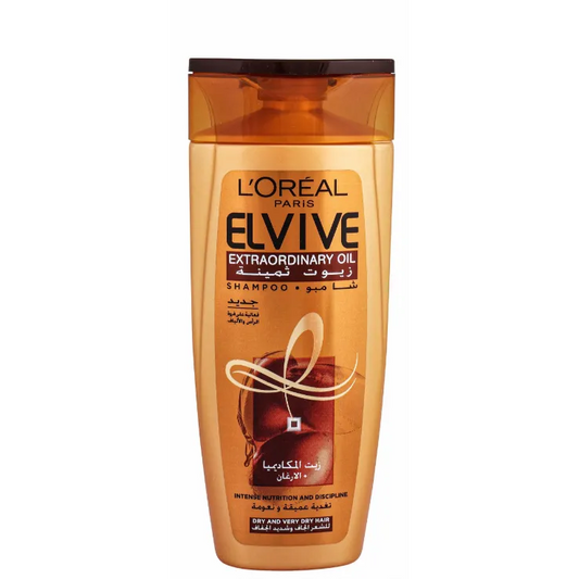 L'Oreal Paris | Elvive Extraordinary Oil Nourishing Shampoo with Macadamia & Argan Oil for Very Dry Hair | 200ml