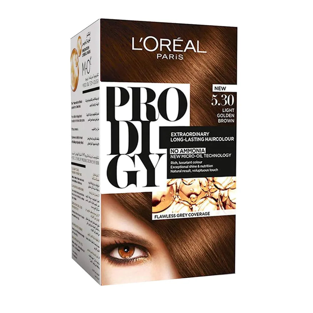 L'Oreal Paris | Prodigy Ammonia Free Hair Color | 5.30 Light Golden Brown