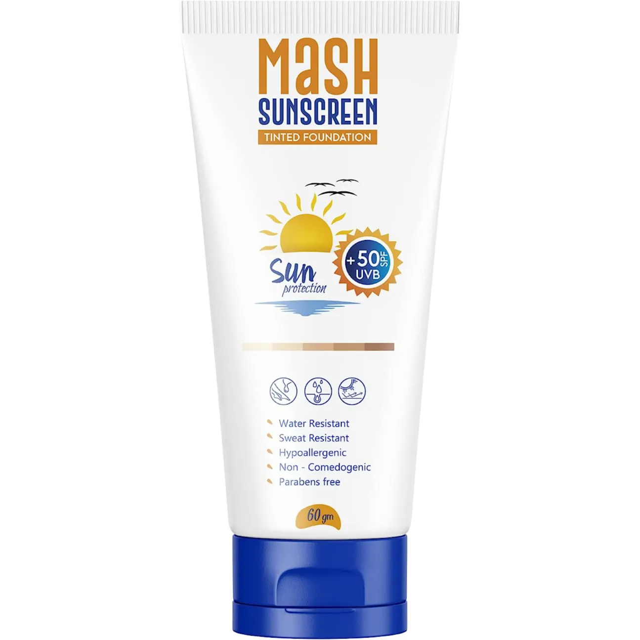 Mash | sunscreen daily moisturizing cream spf +50 | 60ml
