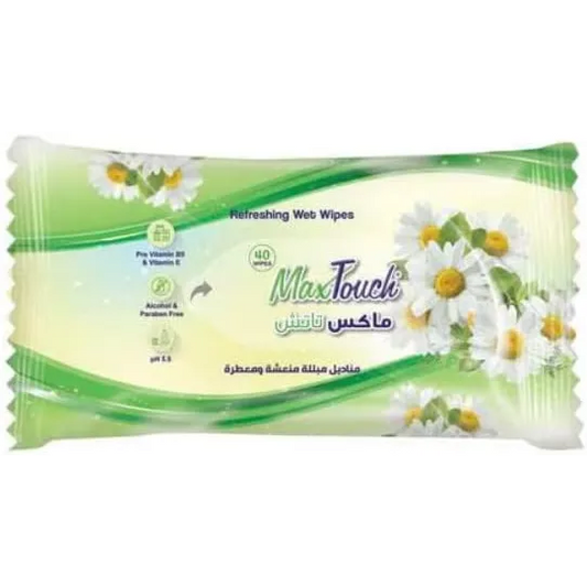 Max Touch | Fresh Scented Wipes | 40Wipes