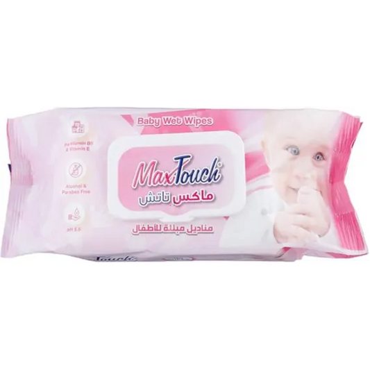 Max Touch | Baby Wet Wipes Alcohol Free Paraben Free | 80Tissues