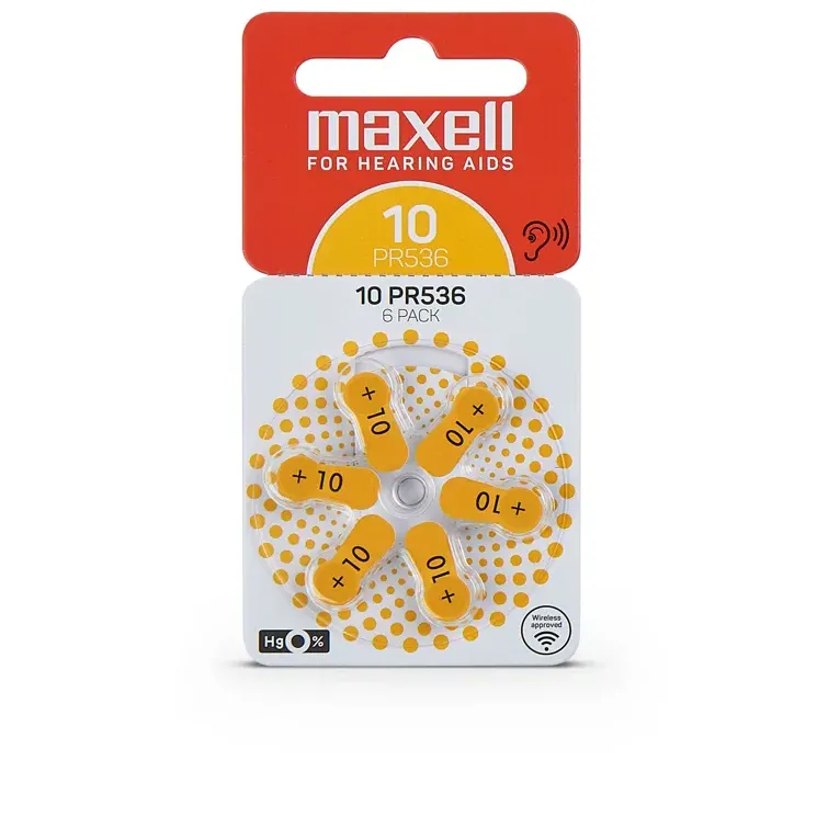 Maxell | 10 Hearing Aid Battery | 6 pack