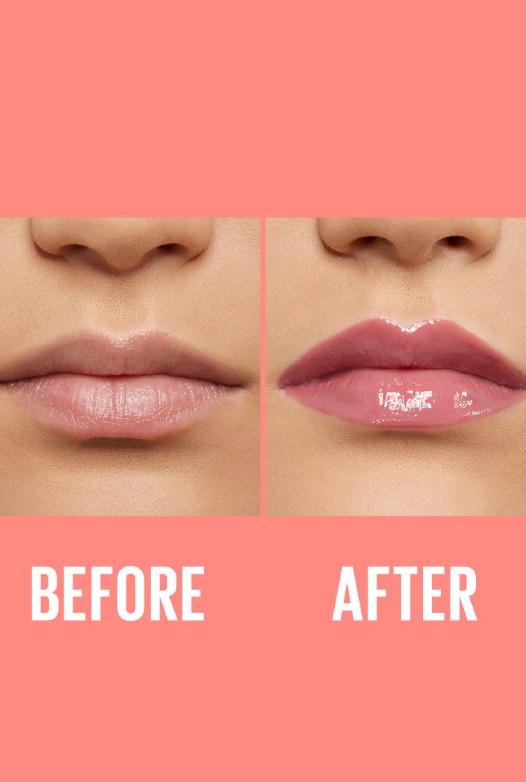 Maybelline Lifter Gloss fuller lip look result