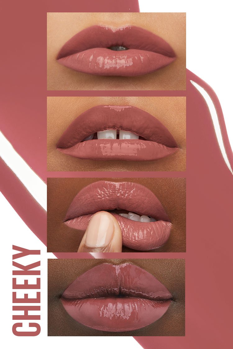Maybelline Super Stay Vinyl Ink 35 Cheeky texture and lip result