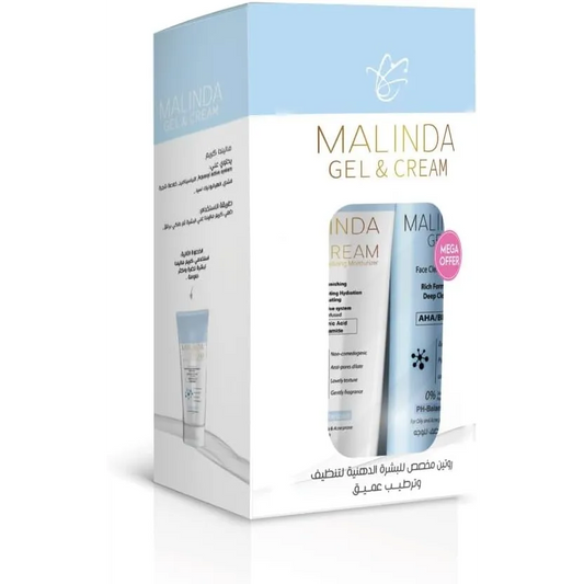 Melinda | skin routine Malinda Gel cleaner + Melinda | cream moisturizer