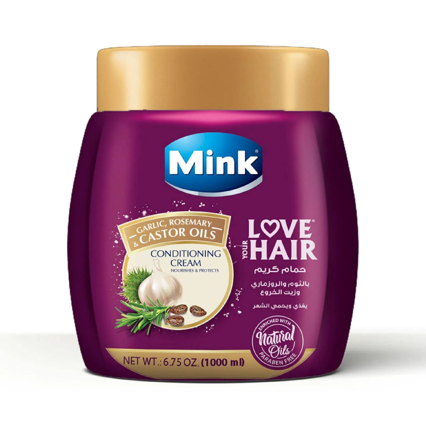 Mink | Conditioning Cream with Garlic, Rosemary & Castor Oils | 1000ml