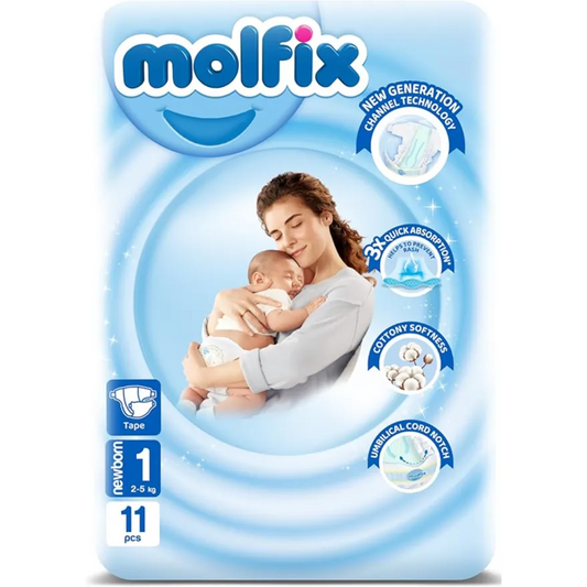 Molfix | Diapers Small Pack Newborn Comfortfix Size 1 | 11 Pcs
