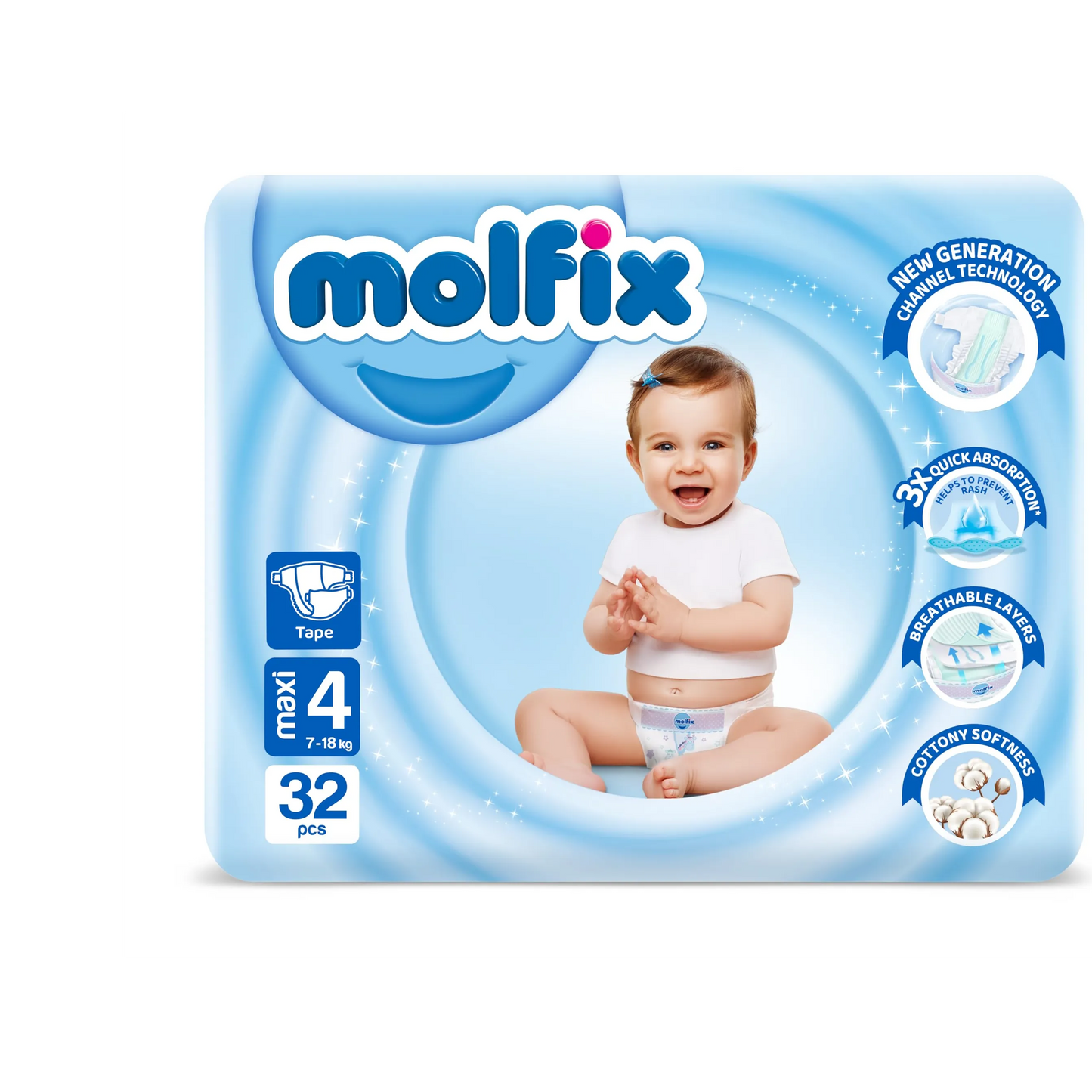 Molfix | Pants Size 4 Large Jumbo Pack | 32 Pcs