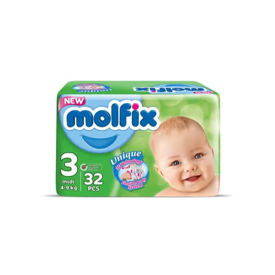 Molfix | Midi Twin Bag 3D Baby Diapers Size 3 | 32 Pcs