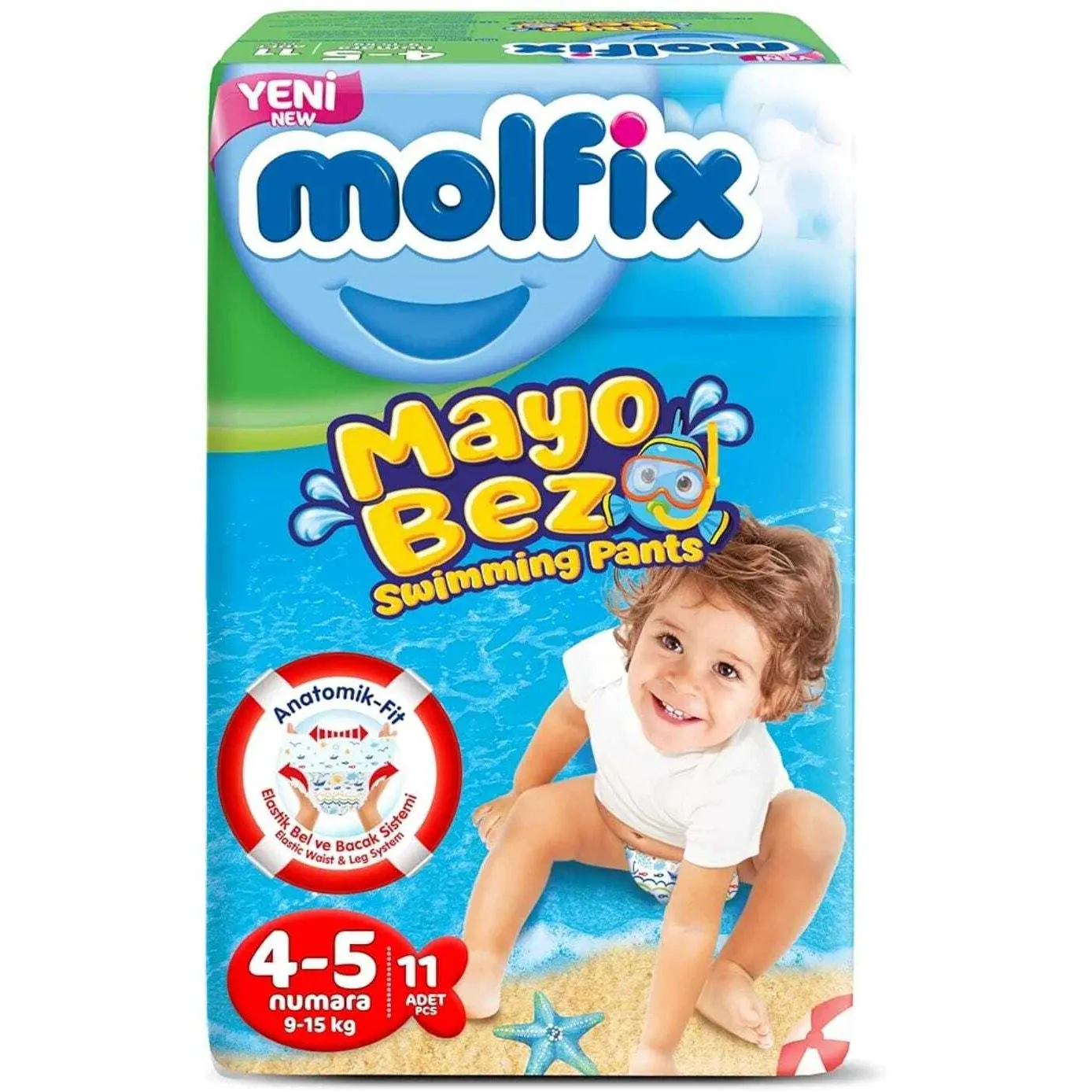 Molfix | Swimming Pants Size 4-5 | 11 Pcs