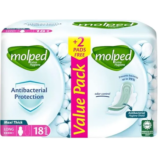 Molped | Extra Hygiene Long Pads | 18 Pcs + 2 Pcs Free