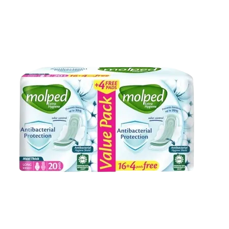 Molped | Antibacterial Maxi Thick Long | 18+2 Pcs