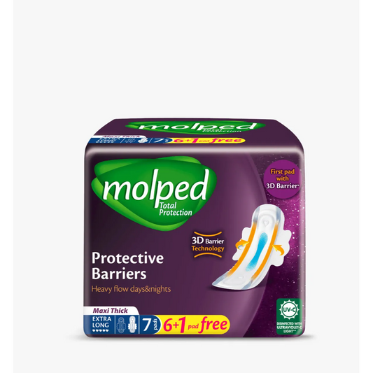 Molped | Pads Barriers 7 Maxi Thick Extra Long | 6+1 Pcs