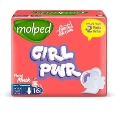 Molped | Limited Edition Floral Musk Value Pack Extra Long | 16 Pads + 2 Free