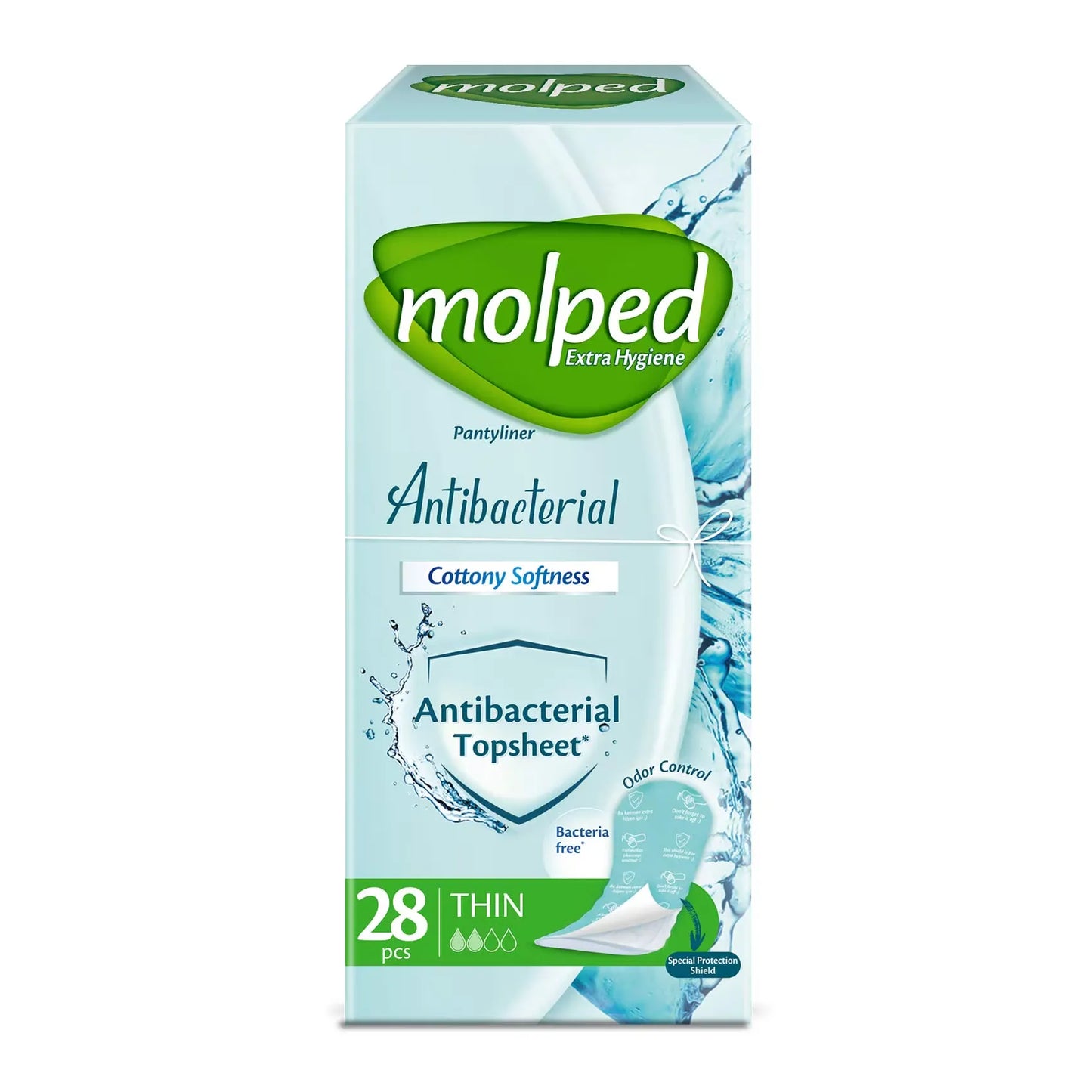 Molped | Panty Liner Antibacterial Thin | 28Pcs