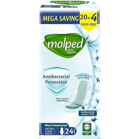 Molped | Protection against bacteria - Very long | 20+4 Free Pads