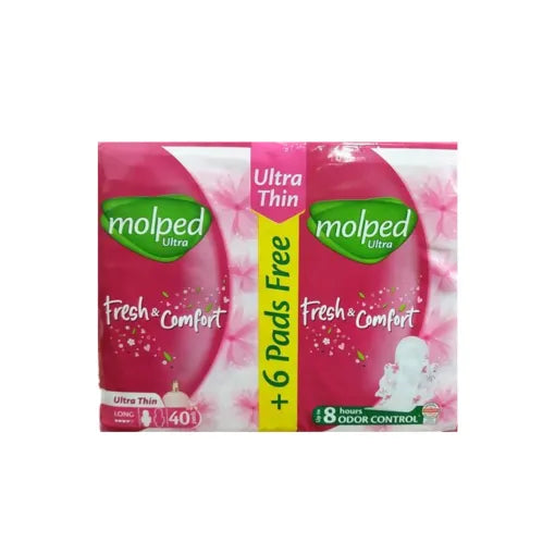 Molped | Ultra Thin Long Pads | 34 Pcs + 6 Pcs Free